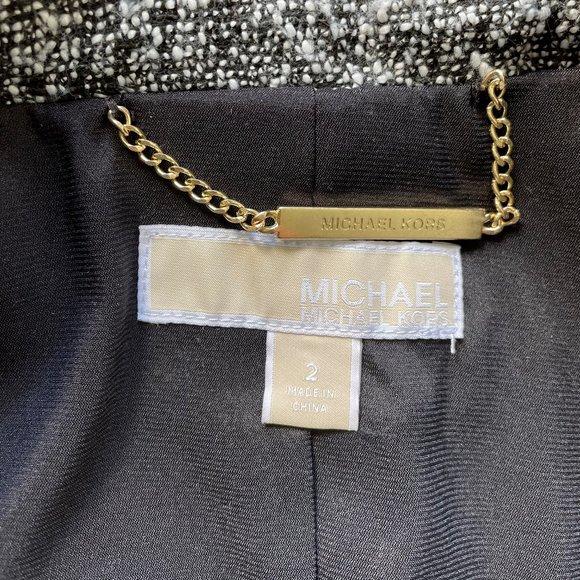 Michael Kors Tweed Open Front Blazer Size 2 - Picture 15 of 16